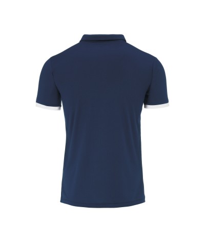 Polo tecnica John MC AD da uomo colore blu navy/bianco vista di schiena