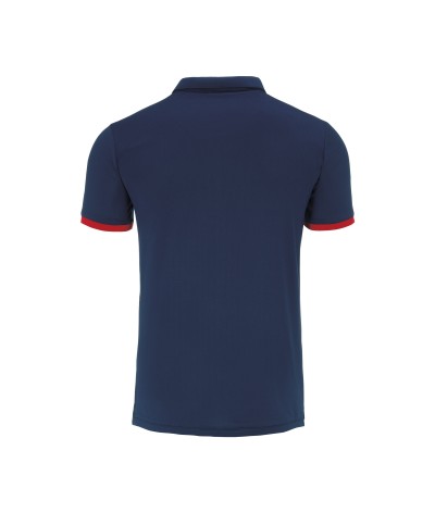 Polo tecnica John MC AD colore navy/rosso vista di schiena