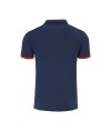 Polo tecnica John MC AD colore navy/rosso vista di schiena
