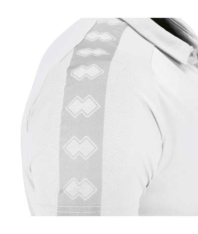 Particolare della spalla della Polo Shedir MC AD da uomo colore bianco