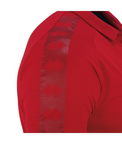 Particolare della spalla della Polo Shedir MC AD da uomo colore rosso