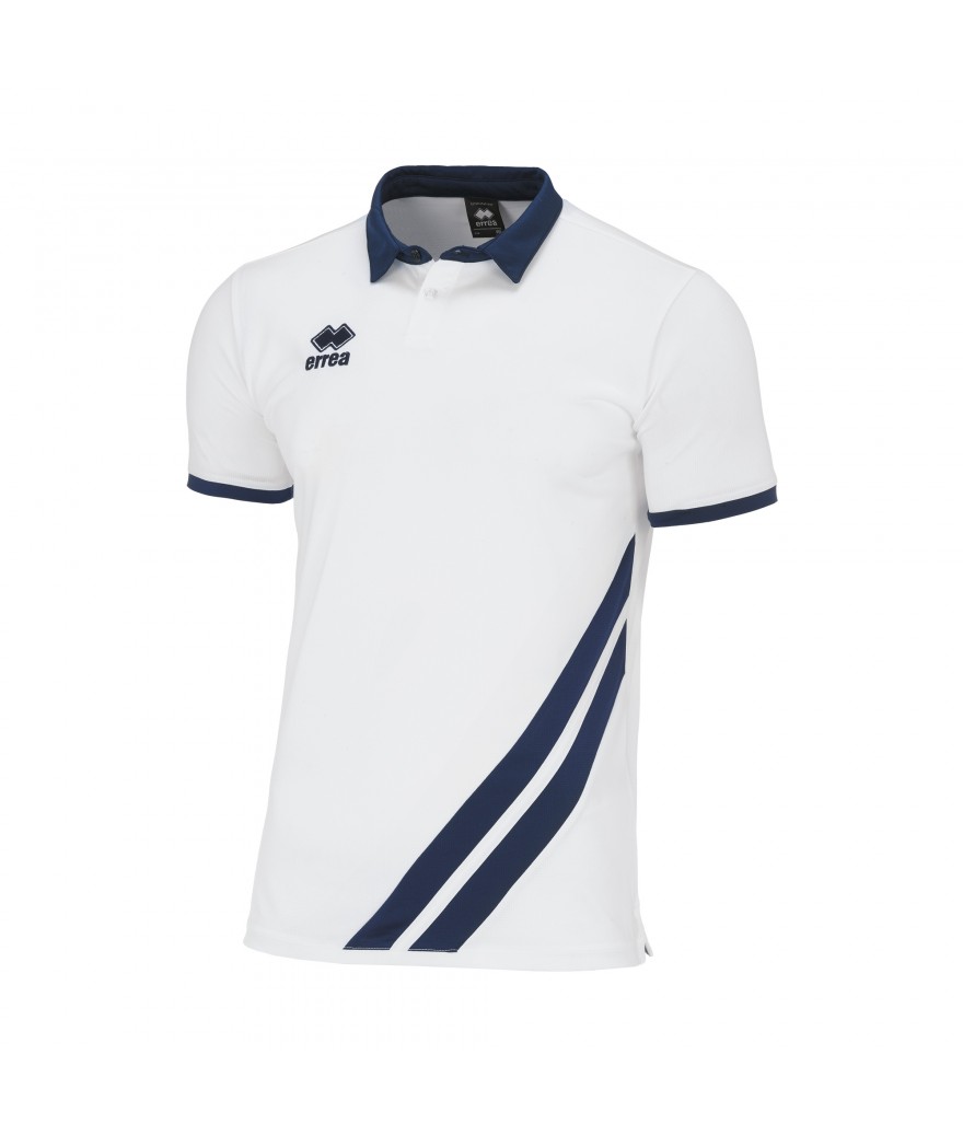 Polo tecnica John MC AD colore bianco navy Polo tecnica John MC AD colore bianco navy